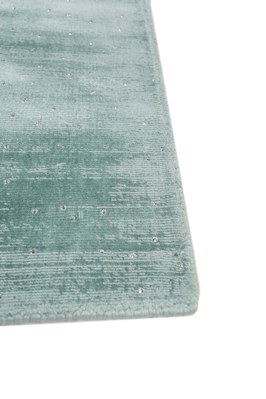 Carpet For Living room 5X7 Feet Blue Viscose Rectangle Solid Rug - I MEAN DESIGN