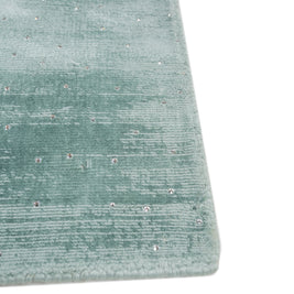 Carpet For Living room 5X7 Feet Blue Viscose Rectangle Solid Rug