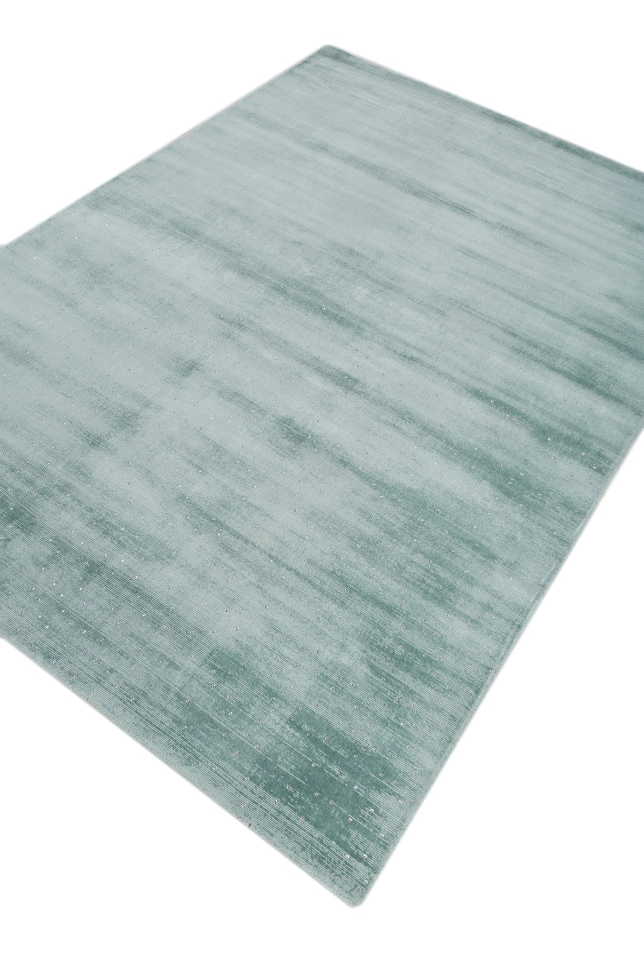Carpet For Living room 5X7 Feet Blue Viscose Rectangle Solid Rug - I MEAN DESIGN