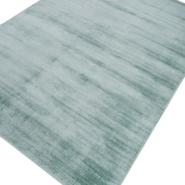 Carpet For Living room 5X7 Feet Blue Viscose Rectangle Solid Rug