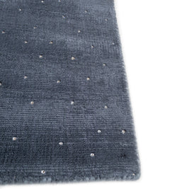 Carpet For Living room 5X8 Feet Blue Viscose Rectangle Solid Rug