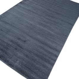 Carpet For Living room 5X8 Feet Blue Viscose Rectangle Solid Rug