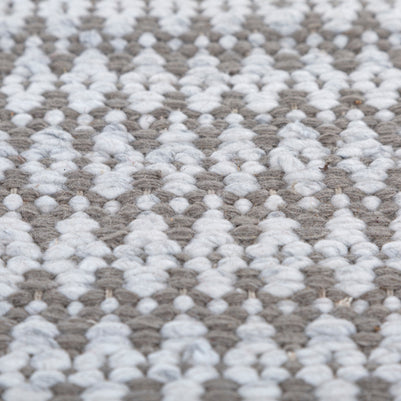 Carpet For Living room 6x9 Feet Grey and Black Wool and Polyester Rectangle Vintage and Distressed Rug