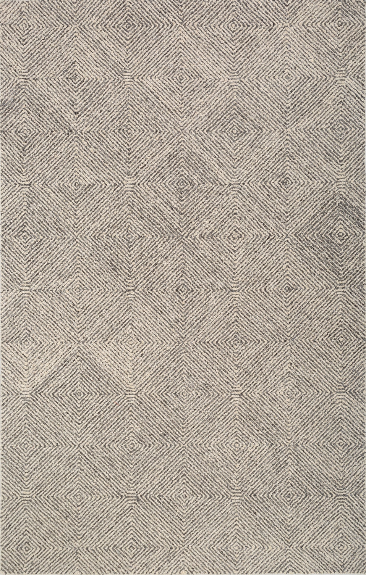 Carpet For Living room 8x11 Feet Ivory Wool and Nylon Rectangle Geometric and Stripes Rug