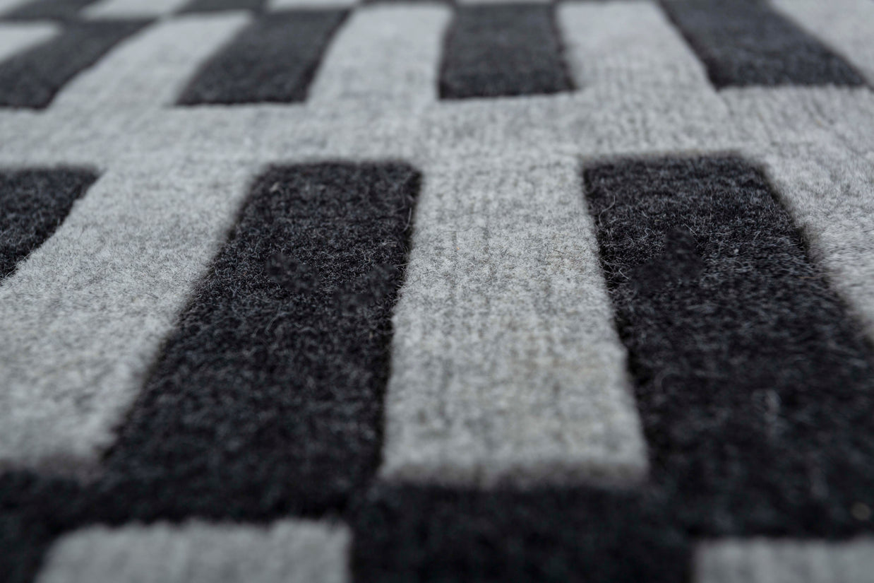 Carpet For Living room 5X8 Feet Ivory Wool Rectangle Solid Rug