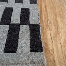 Carpet For Living room 5X8 Feet Ivory Wool Rectangle Solid Rug