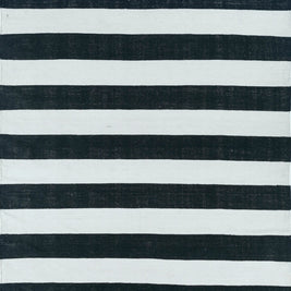 Carpet For Living room 2x5 Feet Grey and Black Wool Rectangle Geometric and Stripes Rug