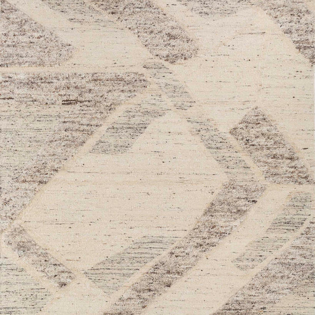 Carpet For Living room 5'6X8 Feet Ivory Wool Rectangle Moroccan and Tribal Rug