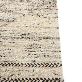 Carpet For Living room 5'6X8 Feet Ivory Wool Rectangle Moroccan and Tribal Rug