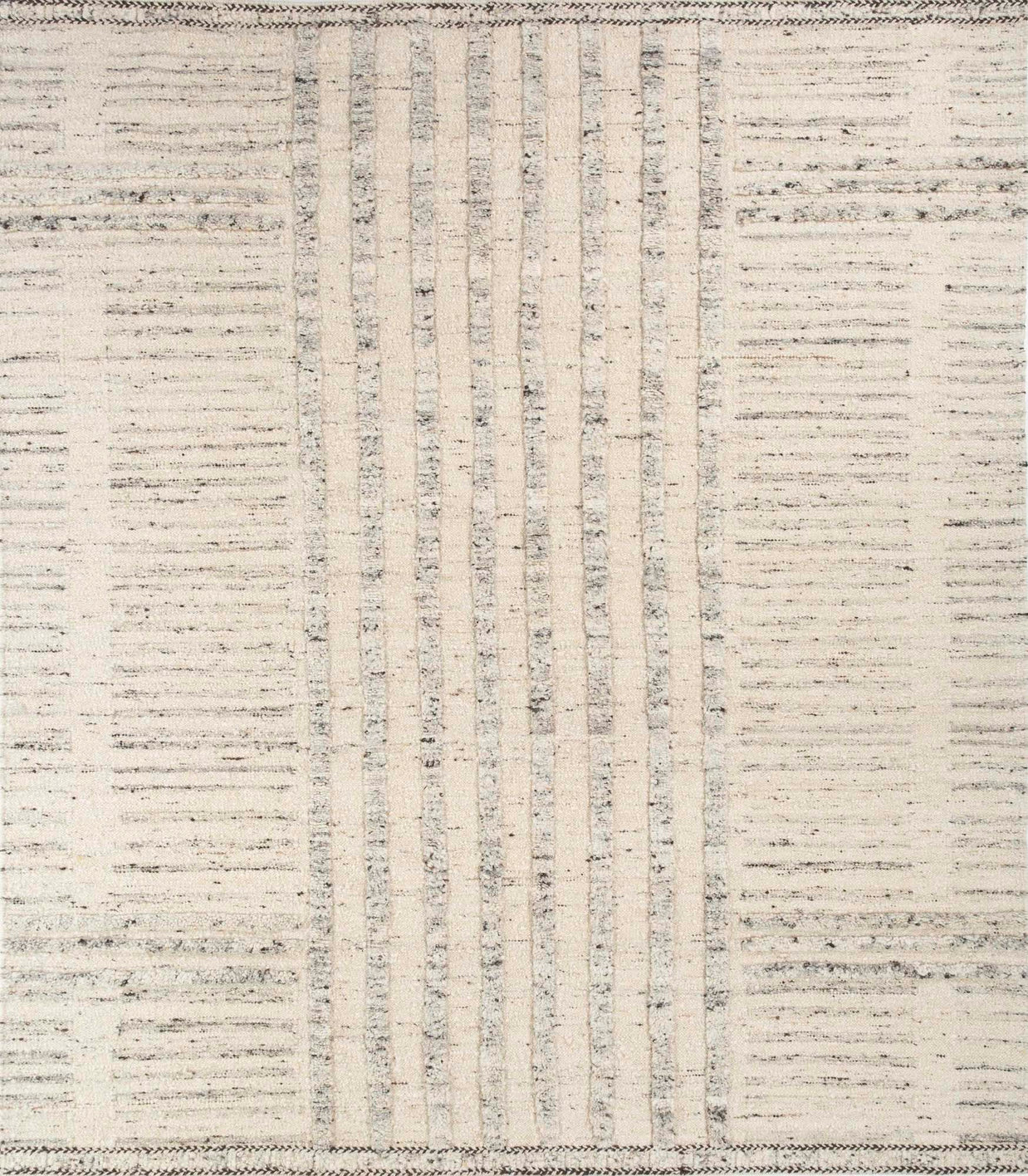 Carpet For Living room 5'6X8 Feet Ivory Wool Rectangle Moroccan and Tribal Rug