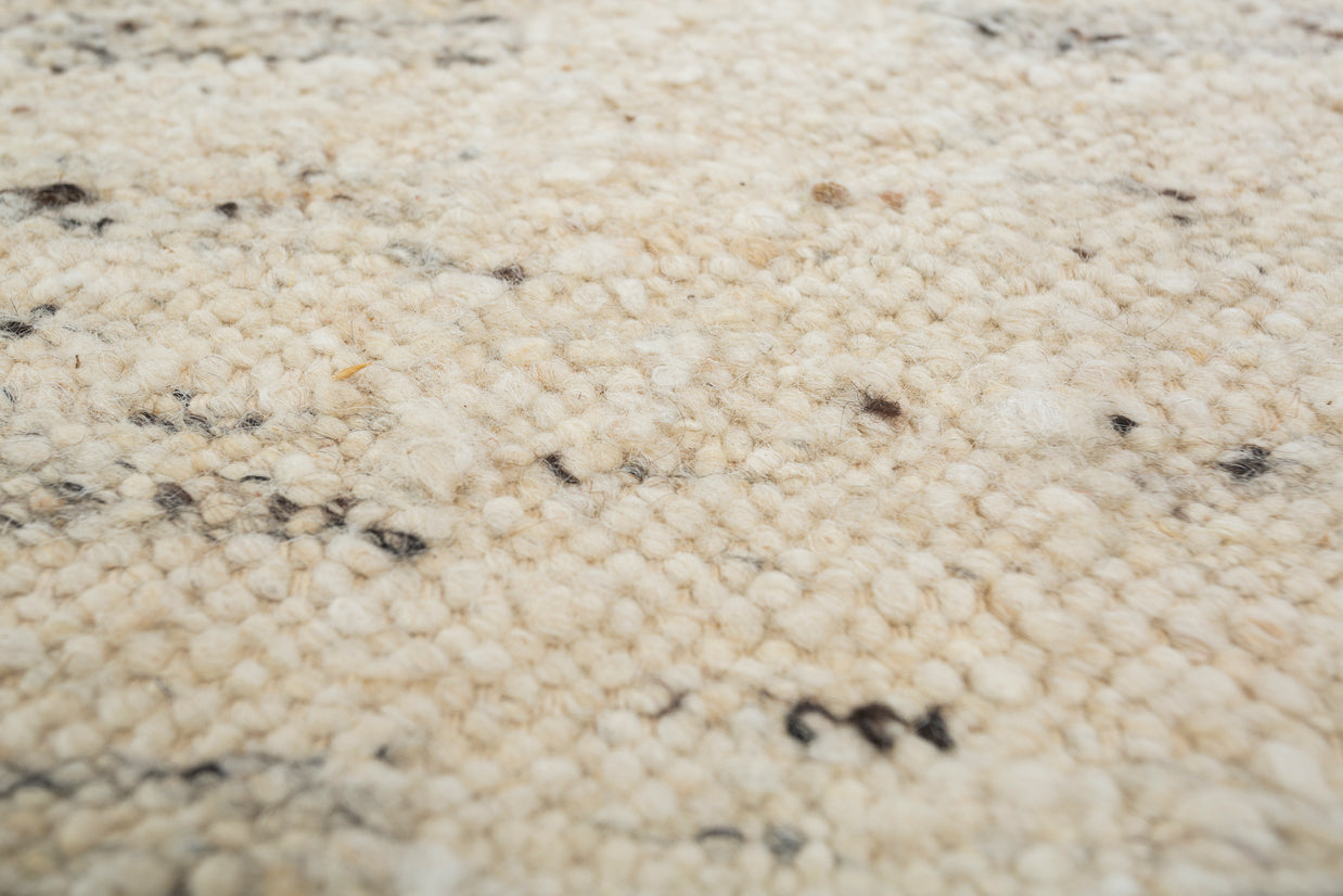 Carpet For Living room 5'6X8 Feet Ivory Wool Rectangle Moroccan and Tribal Rug