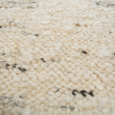 Carpet For Living room 5'6X8 Feet Ivory Wool Rectangle Moroccan and Tribal Rug