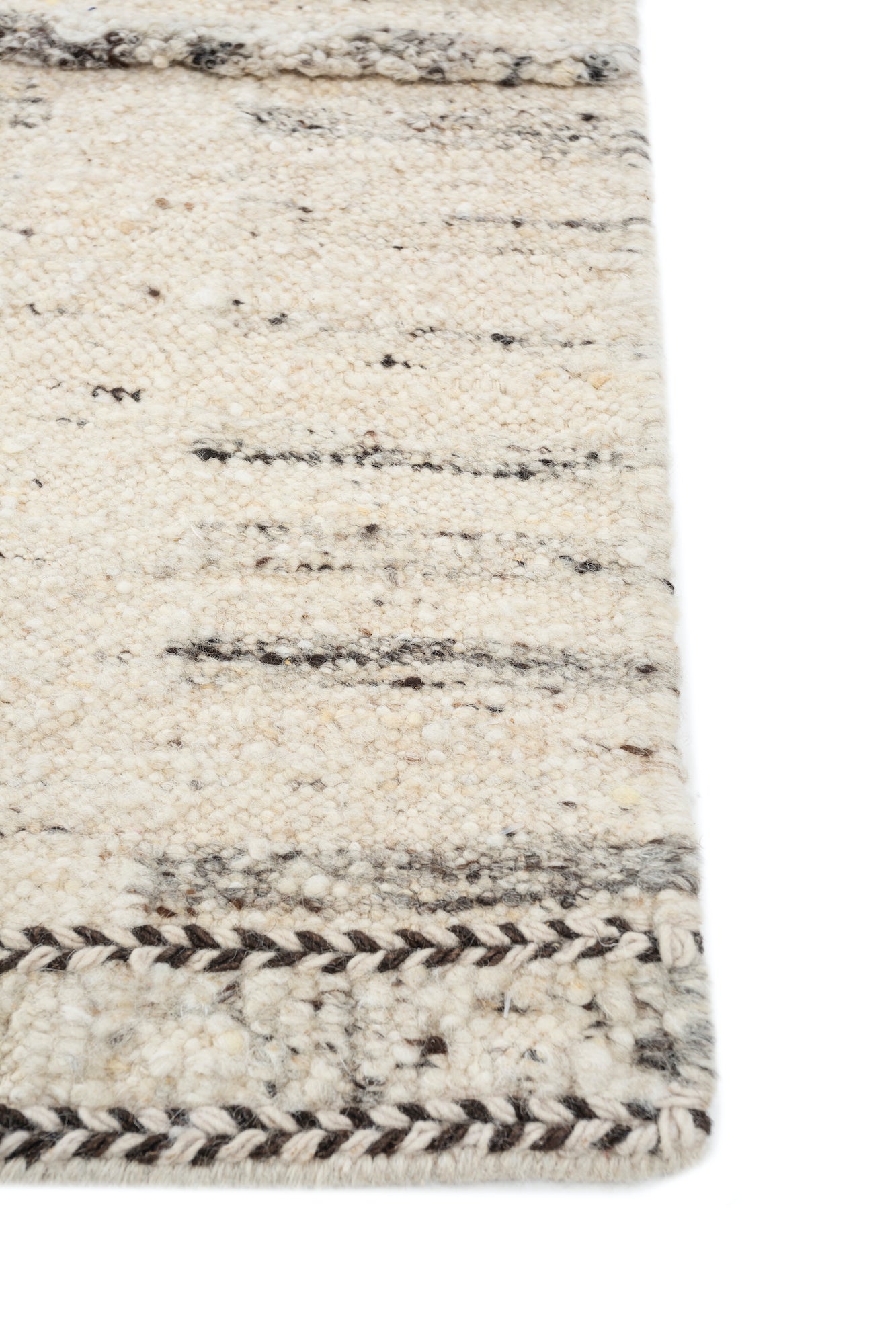 Carpet For Living room 5'6X8 Feet Ivory Wool Rectangle Moroccan and Tribal Rug