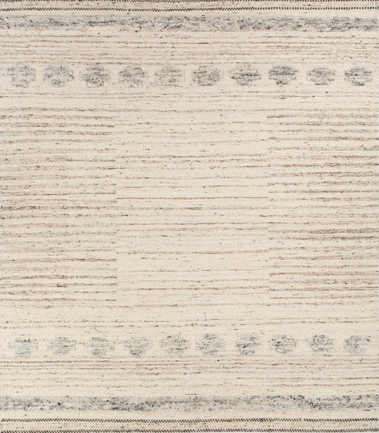 Carpet For Living room 5'6X8 Feet Ivory Wool Rectangle Vintage and Distressed Rug