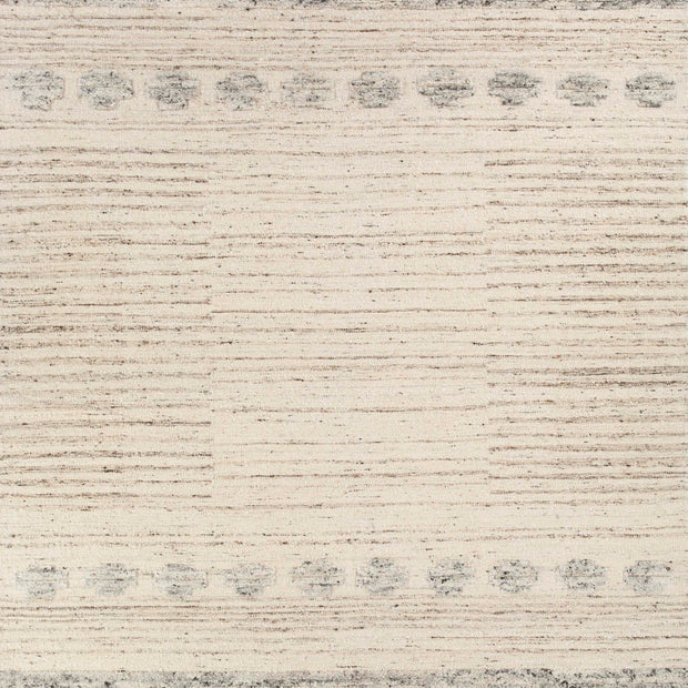 Carpet For Living room 5'6X8 Feet Ivory Wool Rectangle Vintage and Distressed Rug