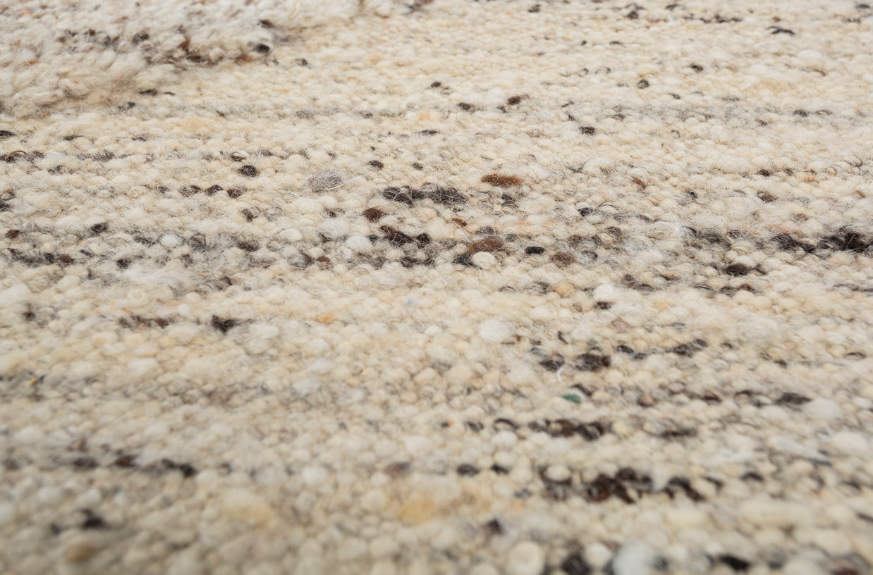 Carpet For Living room 6'6X9'10 Feet Ivory Wool Rectangle Moroccan and Tribal Rug