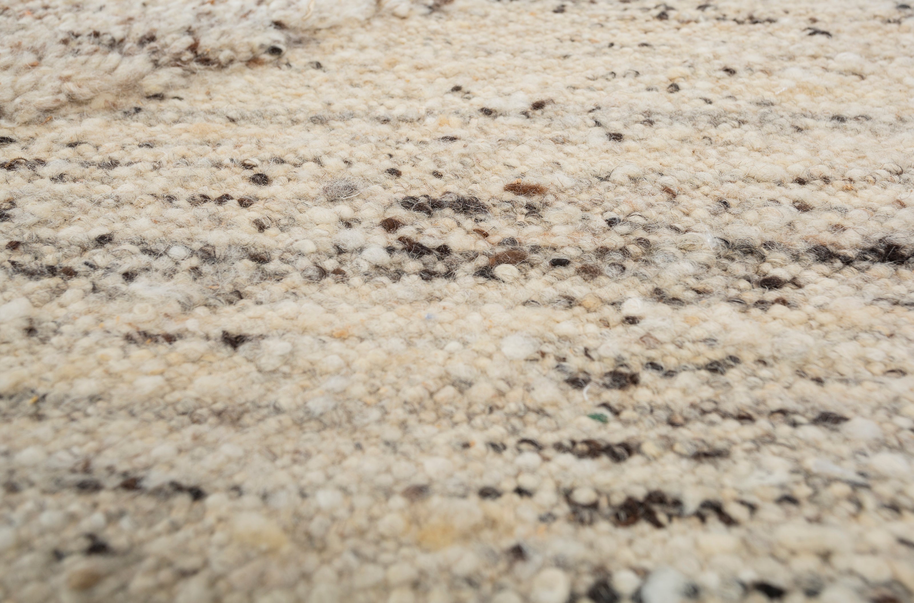 Carpet For Living room 6'6X9'10 Feet Ivory Wool Rectangle Moroccan and Tribal Rug