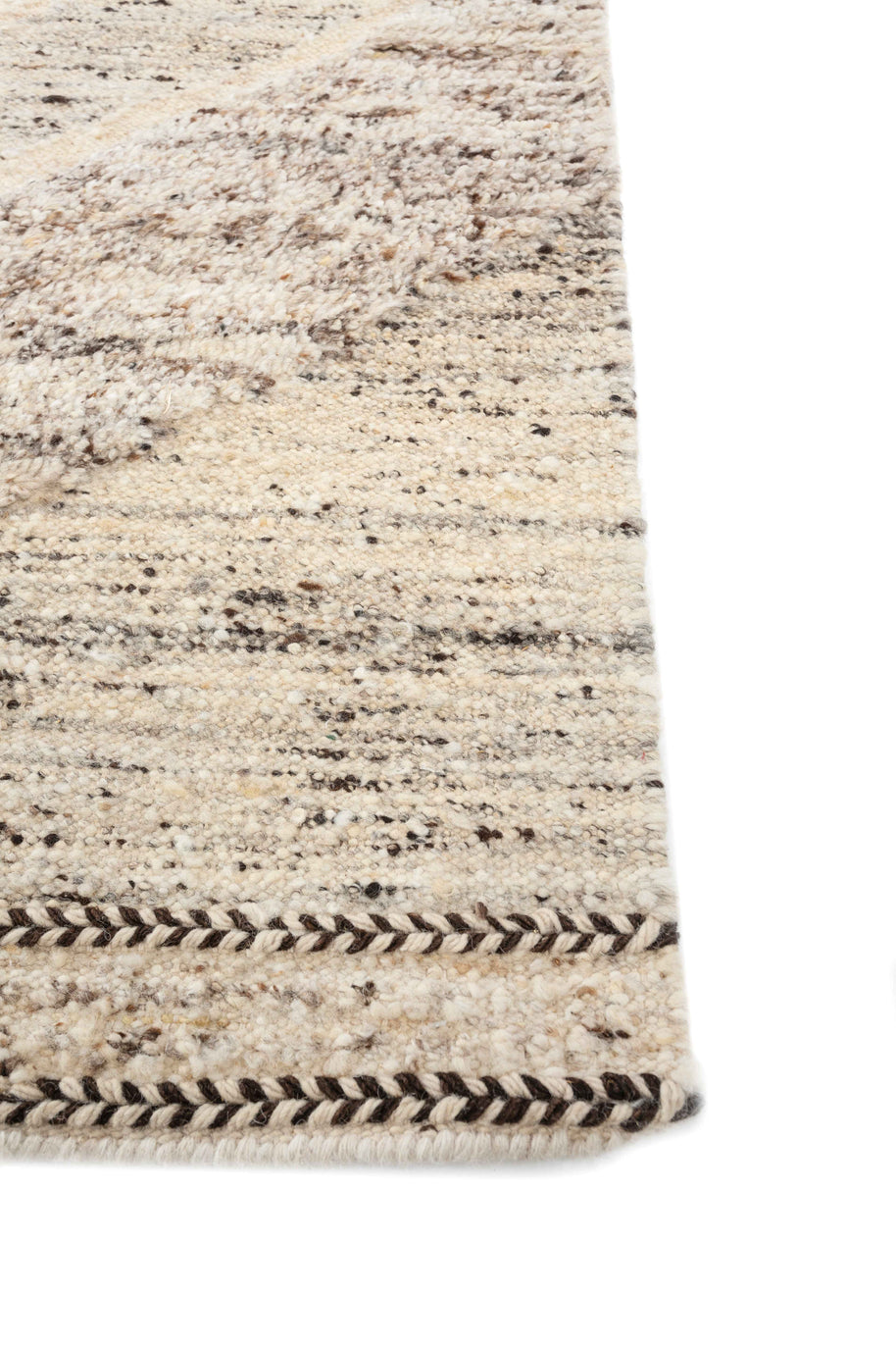 Carpet For Living room 6'6X9'10 Feet Ivory Wool Rectangle Moroccan and Tribal Rug