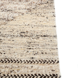 Carpet For Living room 6'6X9'10 Feet Ivory Wool Rectangle Moroccan and Tribal Rug