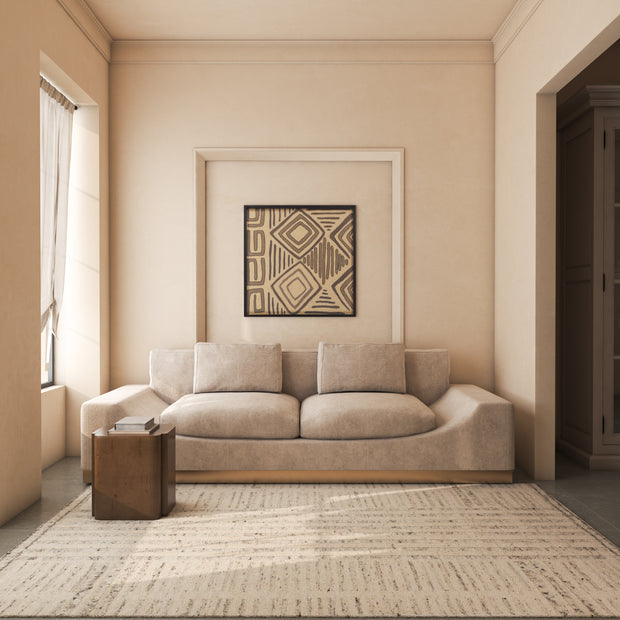 Carpet For Living room 6'6X9'10 Feet Ivory Wool Rectangle Moroccan and Tribal Rug