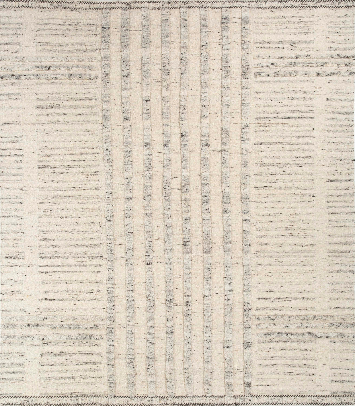 Carpet For Living room 6'6X9'10 Feet Ivory Wool Rectangle Moroccan and Tribal Rug