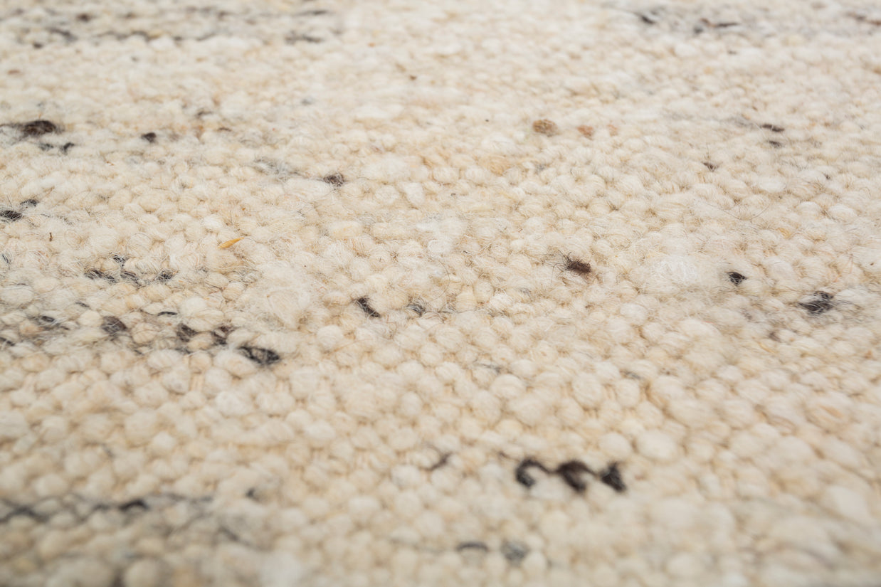 Carpet For Living room 6'6X9'10 Feet Ivory Wool Rectangle Moroccan and Tribal Rug