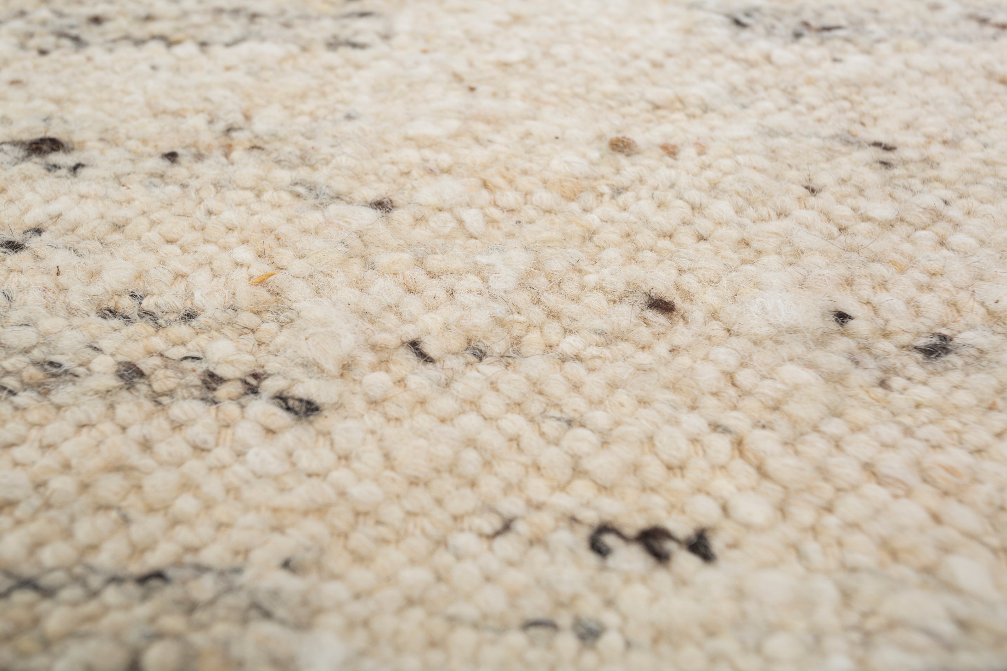 Carpet For Living room 6'6X9'10 Feet Ivory Wool Rectangle Moroccan and Tribal Rug