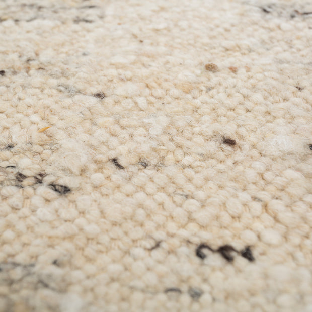 Carpet For Living room 6'6X9'10 Feet Ivory Wool Rectangle Moroccan and Tribal Rug