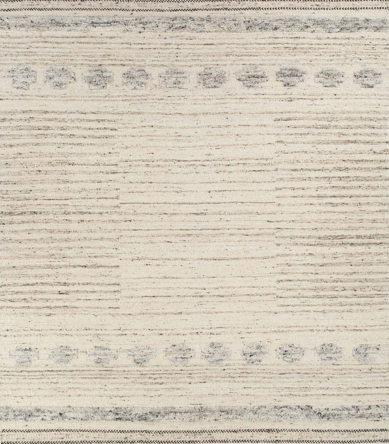 Carpet For Living room 6'6X9'10 Feet Ivory Wool Rectangle Vintage and Distressed Rug