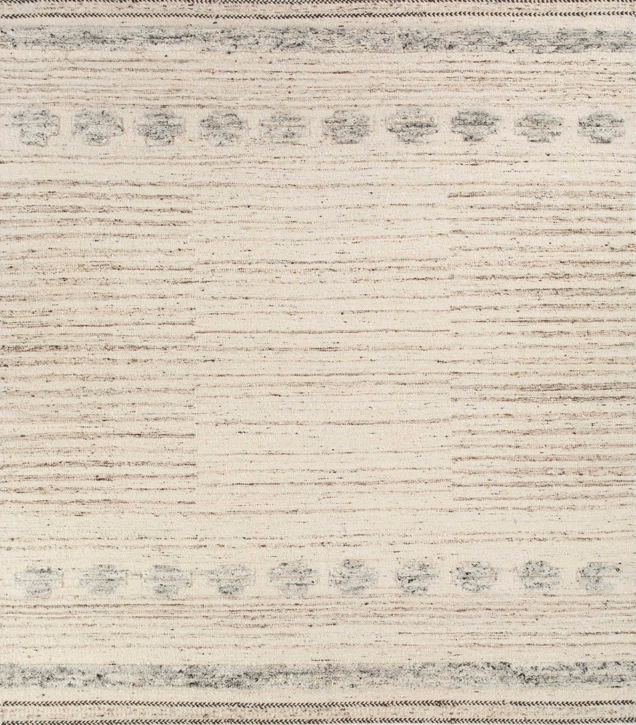 Carpet For Living room 8'3X11'6 Feet Ivory Wool Rectangle Vintage and Distressed Rug