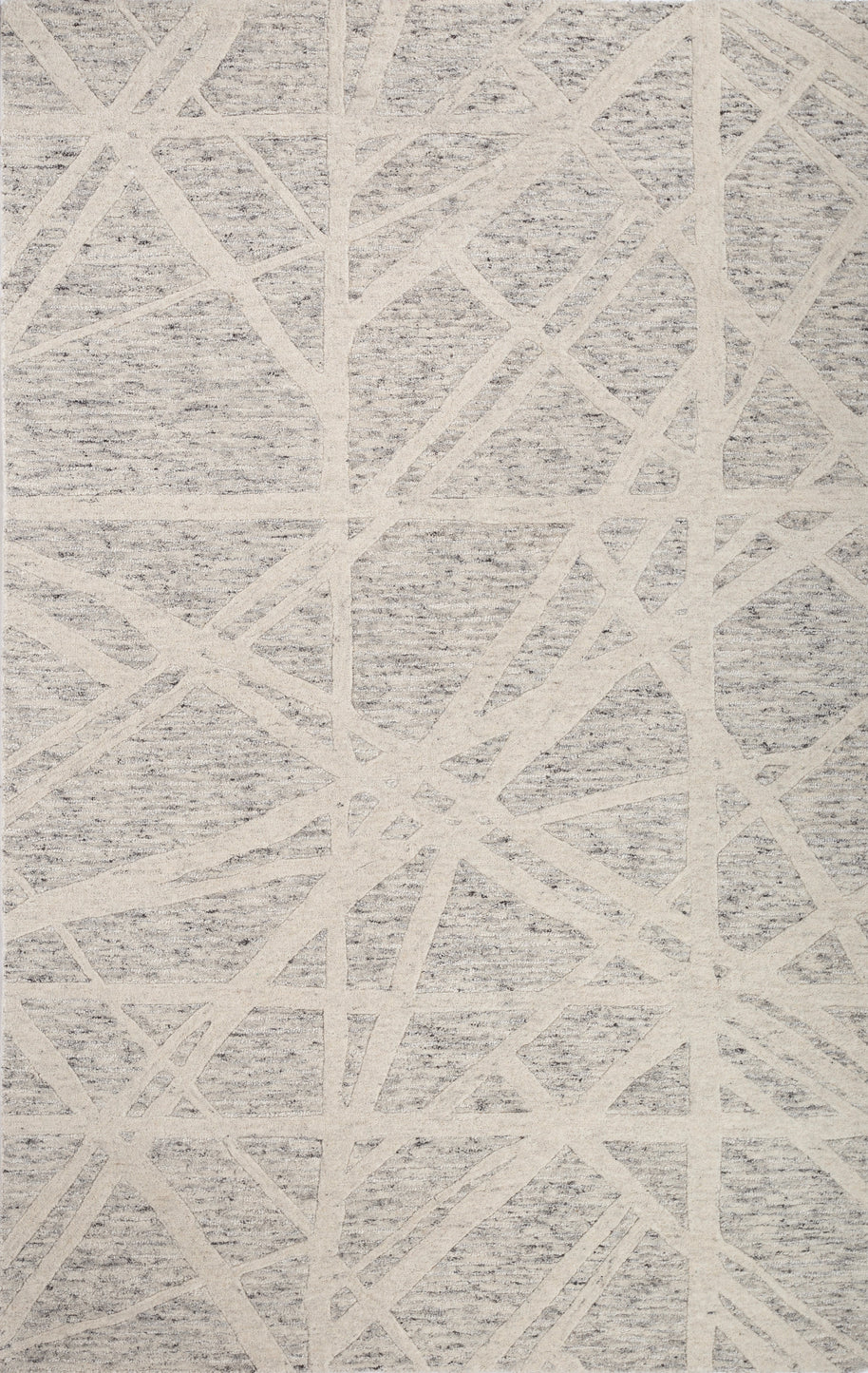 Carpet For Living room 5X8 Feet Ivory Wool Rectangle Moroccan And Tribal Rug - I MEAN DESIGN