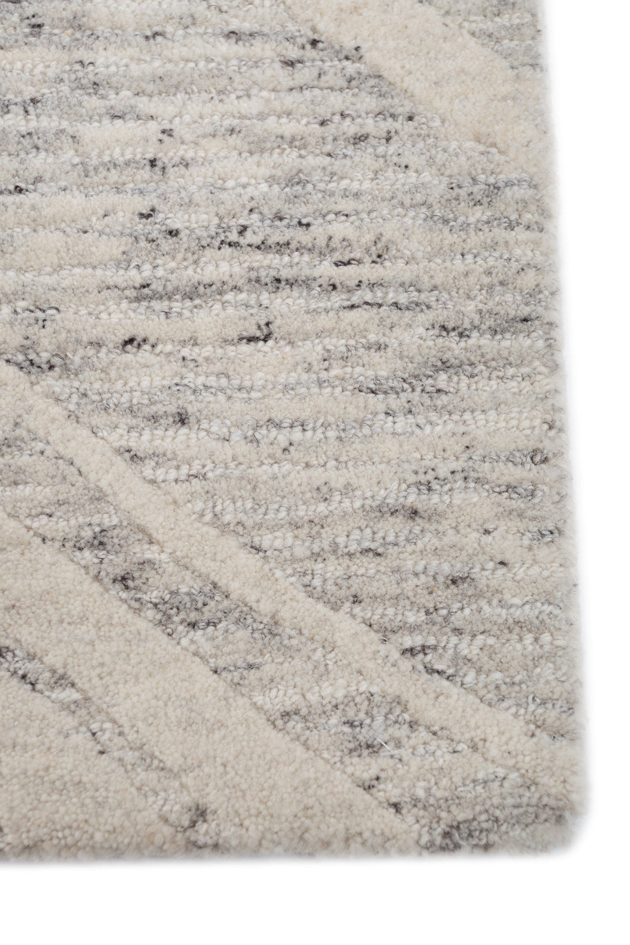 Carpet For Living room 5X8 Feet Ivory Wool Rectangle Moroccan And Tribal Rug - I MEAN DESIGN