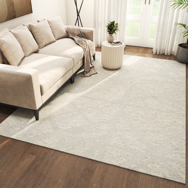 Carpet For Living room 5X8 Feet Grey And Black Wool Rectangle Moroccan And Tribal Rug