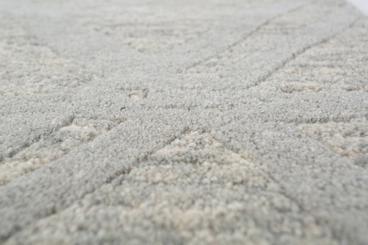 Carpet For Living room 5X8 Feet Grey And Black Wool Rectangle Moroccan And Tribal Rug