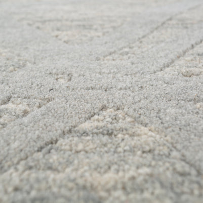 Carpet For Living room 5X8 Feet Grey And Black Wool Rectangle Moroccan And Tribal Rug