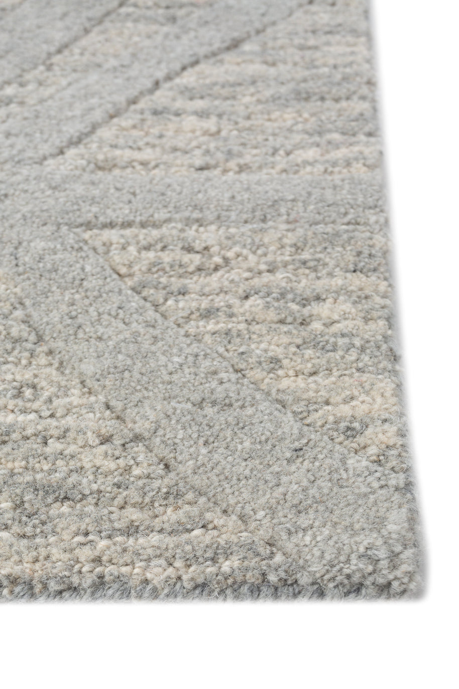 Carpet For Living room 5X8 Feet Grey And Black Wool Rectangle Moroccan And Tribal Rug - I MEAN DESIGN