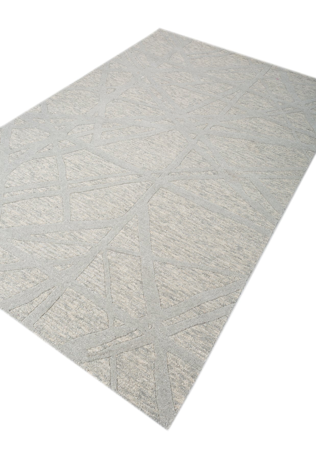 Carpet For Living room 5X8 Feet Grey And Black Wool Rectangle Moroccan And Tribal Rug