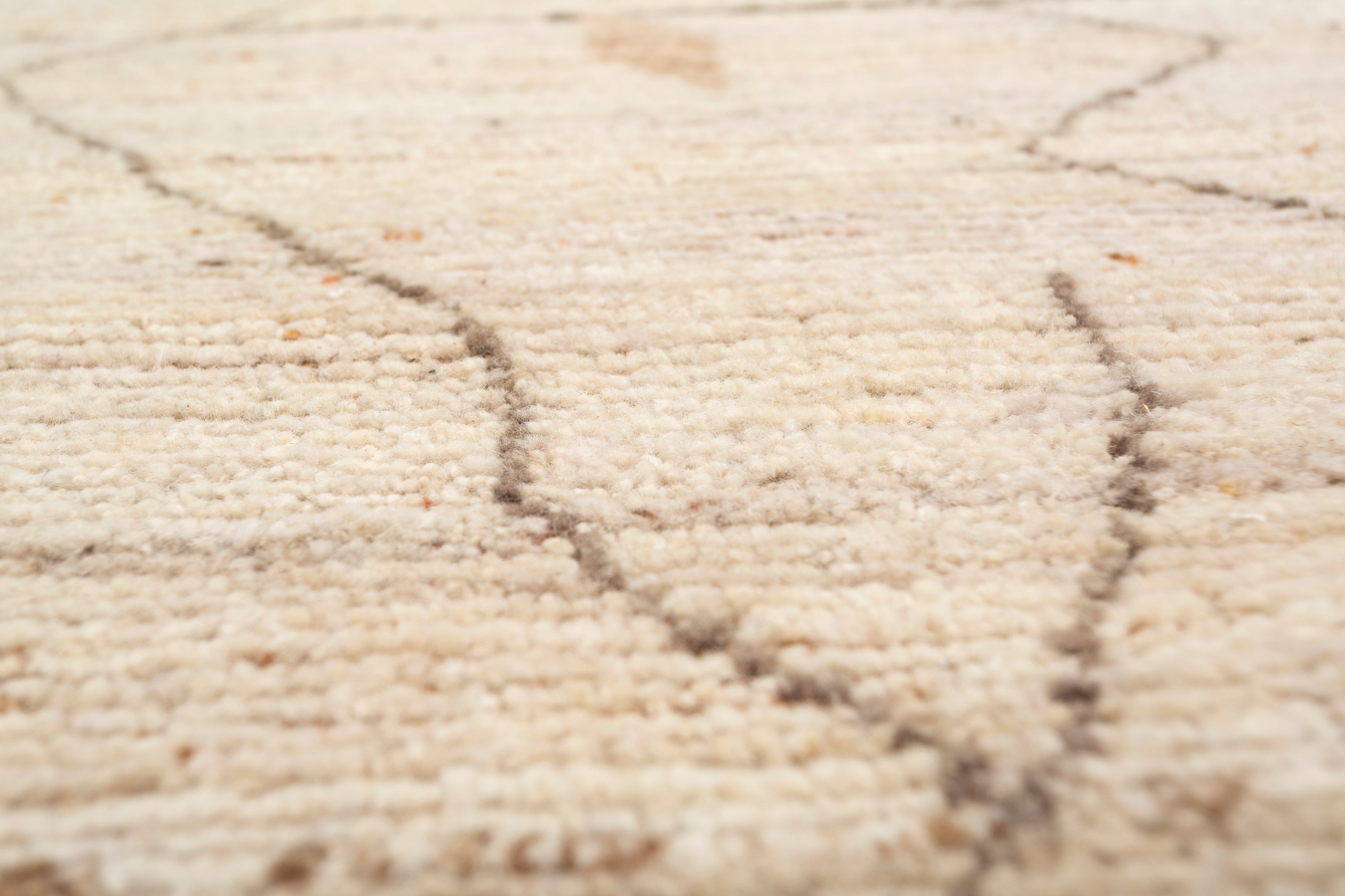 Carpet For Living room 2x3 Feet Ivory Wool Rectangle Moroccan and Tribal Rug