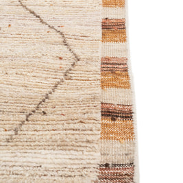 Carpet For Living room 2x3 Feet Ivory Wool Rectangle Moroccan and Tribal Rug