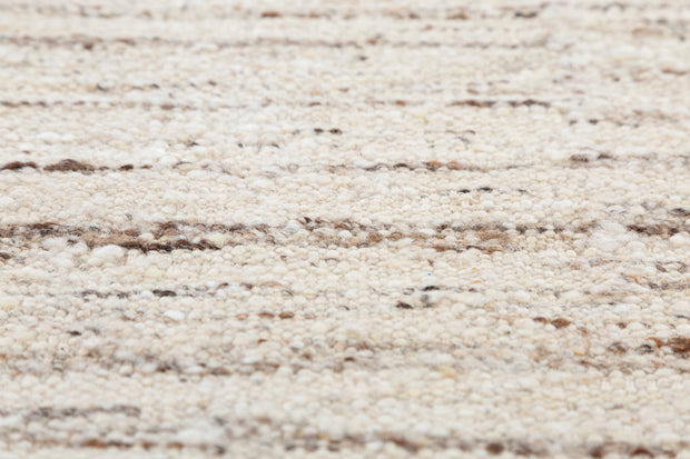 Carpet For Living room 3'4X9 Feet Ivory Wool Runner Geometric and Stripes Rug