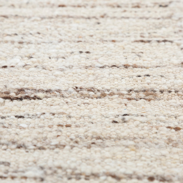 Carpet For Living room 3'4X9 Feet Ivory Wool Runner Geometric and Stripes Rug