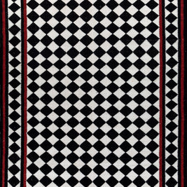 Carpet For Living room 4x6 Feet Grey and Black Wool Rectangle Vintage and Distressed Rug