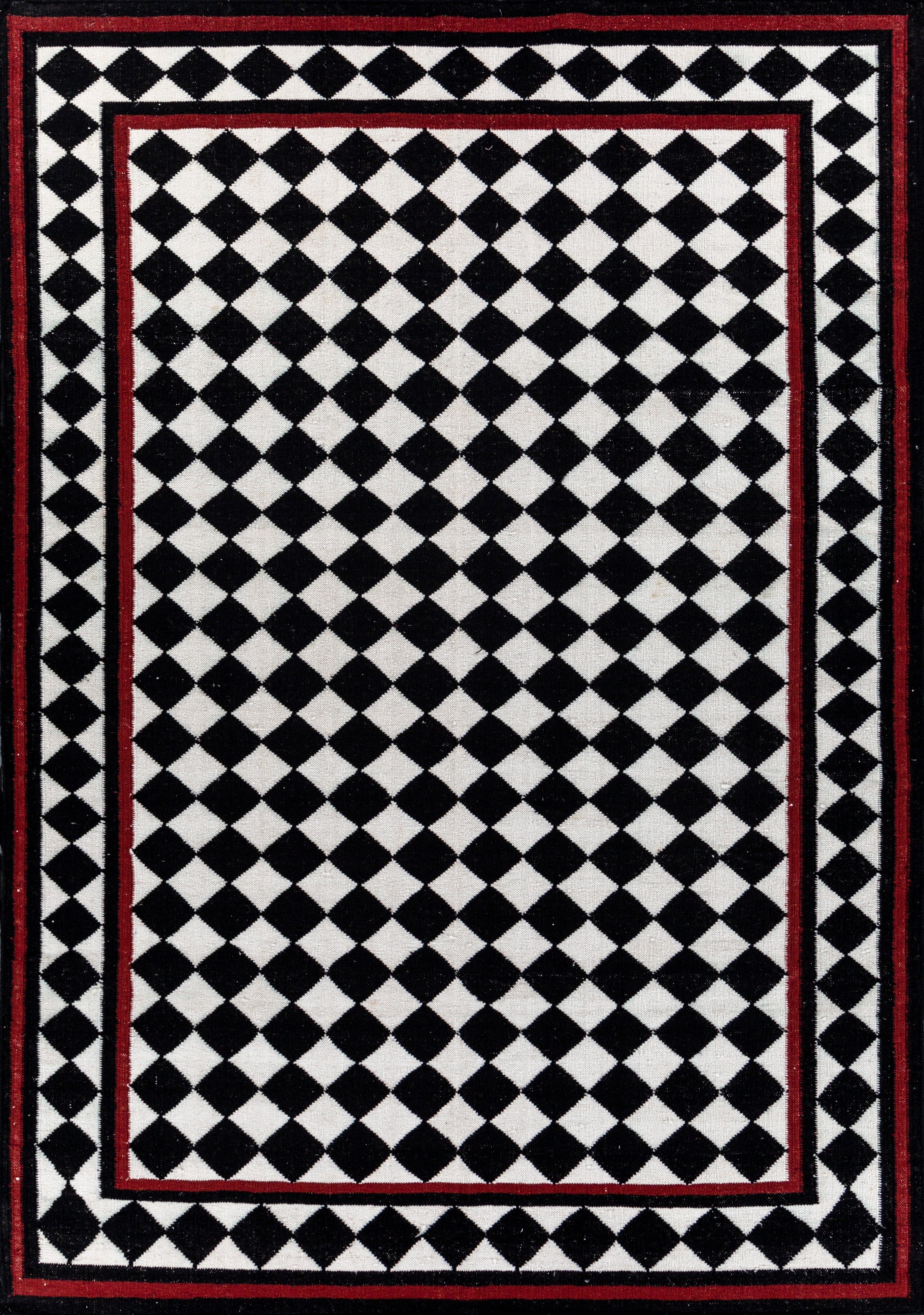 Carpet For Living room 4x6 Feet Grey and Black Wool Rectangle Vintage and Distressed Rug