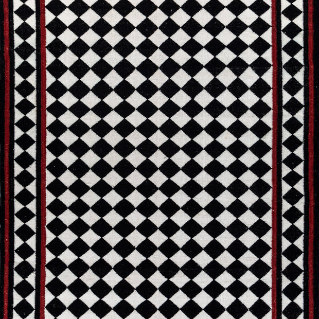 Carpet For Living room 4x6 Feet Grey and Black Wool Rectangle Vintage and Distressed Rug