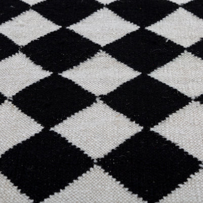 Carpet For Living room 4x6 Feet Grey and Black Wool Rectangle Vintage and Distressed Rug