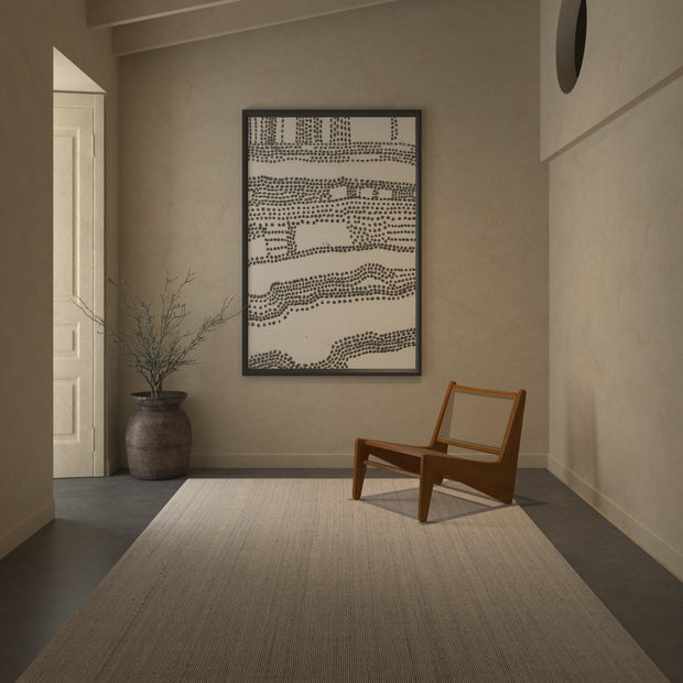 Carpet For Living room 8'6X11'6 Feet Ivory Wool Rectangle Solid Rug