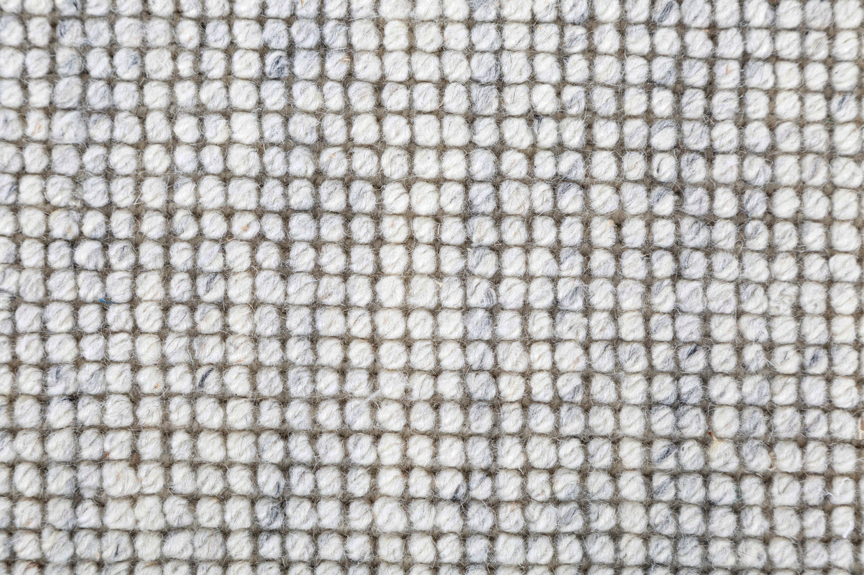 Carpet For Living room 8'6X11'6 Feet Ivory Wool Rectangle Solid Rug