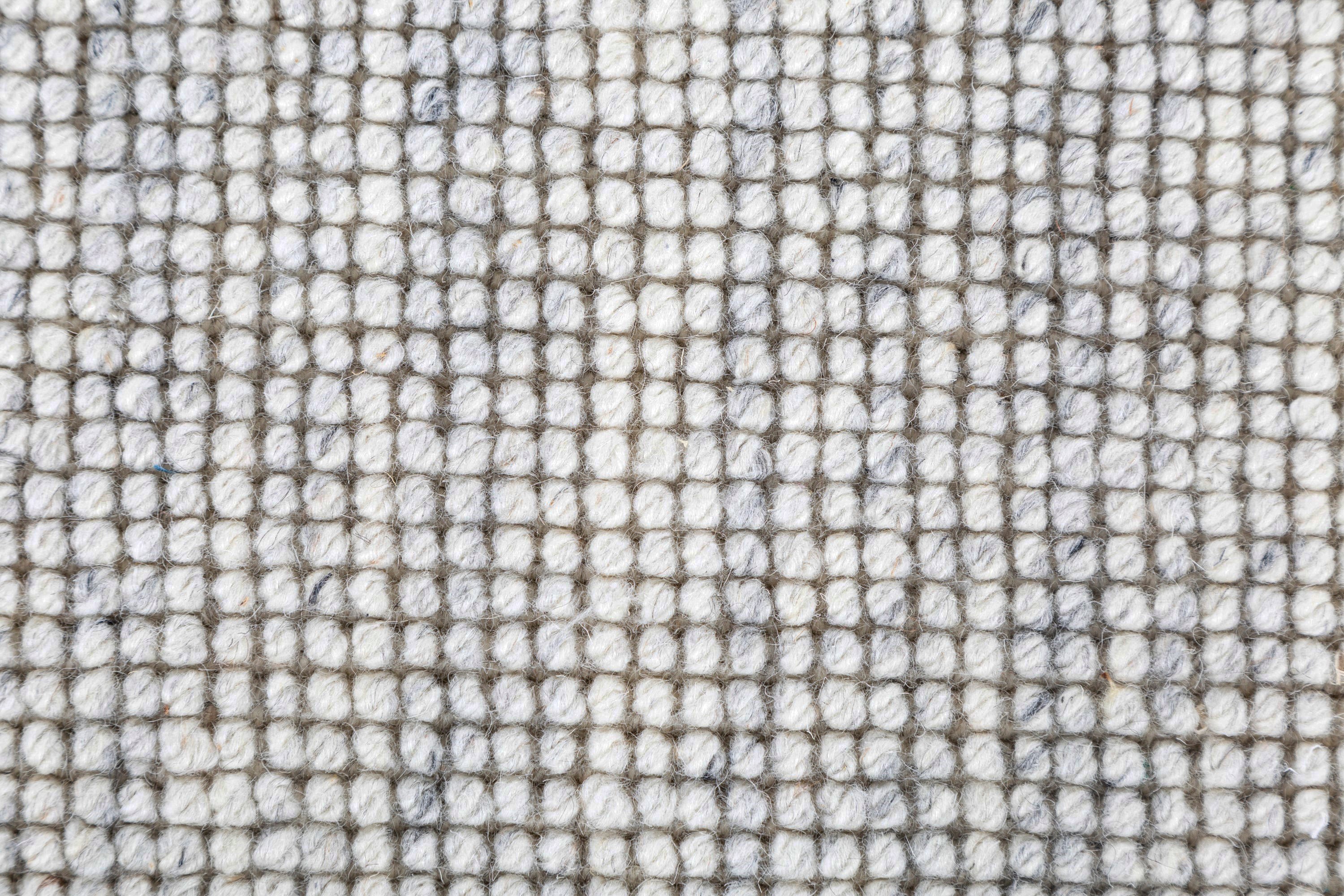 Carpet For Living room 8'6X11'6 Feet Ivory Wool Rectangle Solid Rug