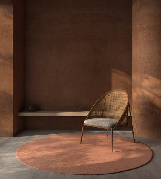 Carpet For Living room 5 round Feet Red and Orange Wool Round solid Rug