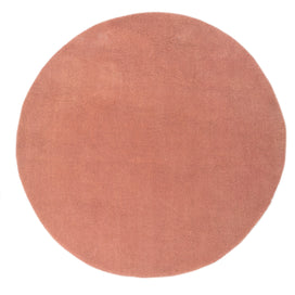 Carpet For Living room 5 round Feet Red and Orange Wool Round solid Rug